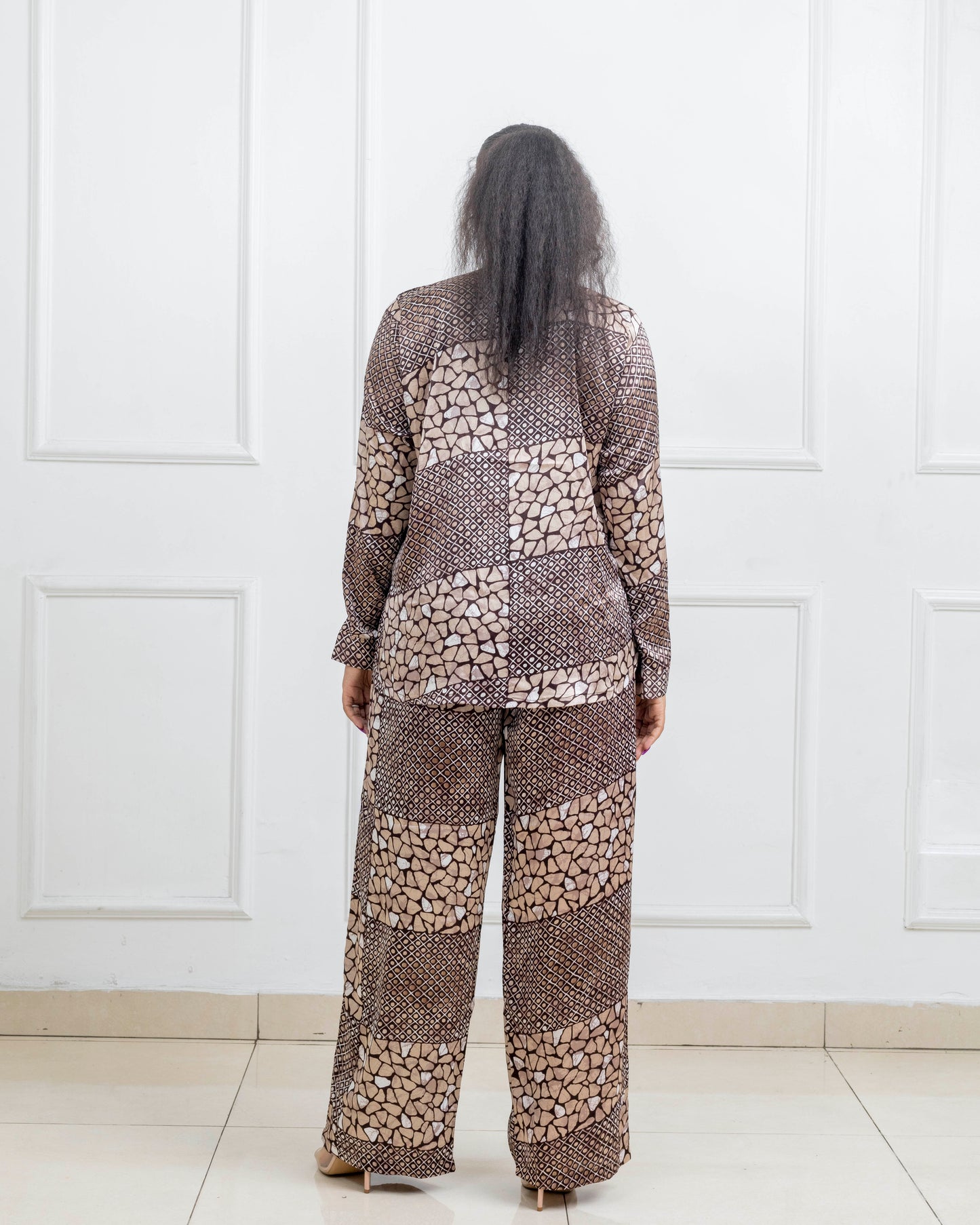 Bronze silk pj set