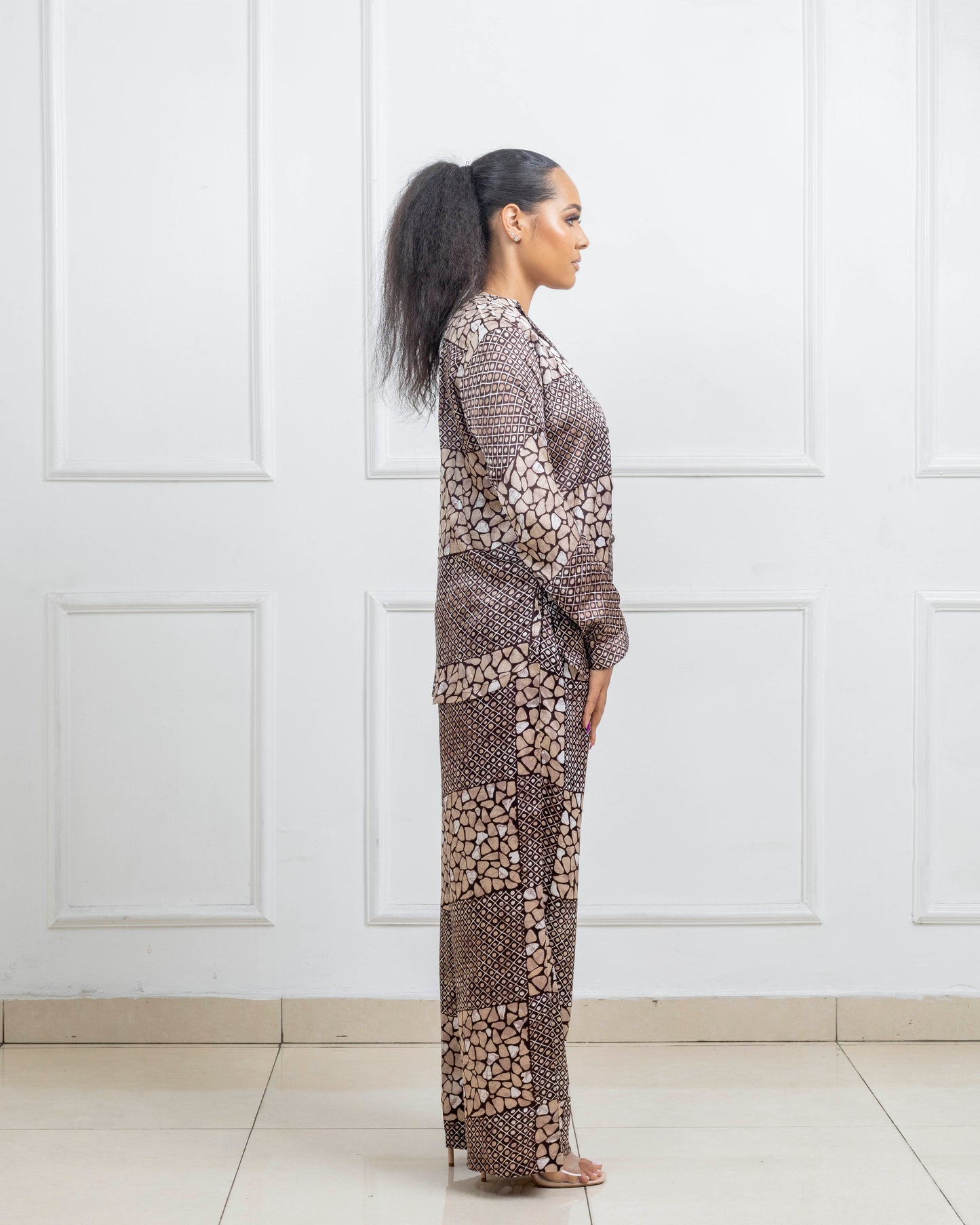 Bronze silk pj set