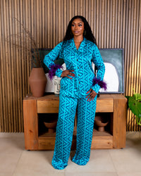 Feather Pj Set (Purple Feathers)