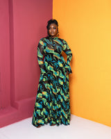 Neriah Dress (Aurora Tide Print)