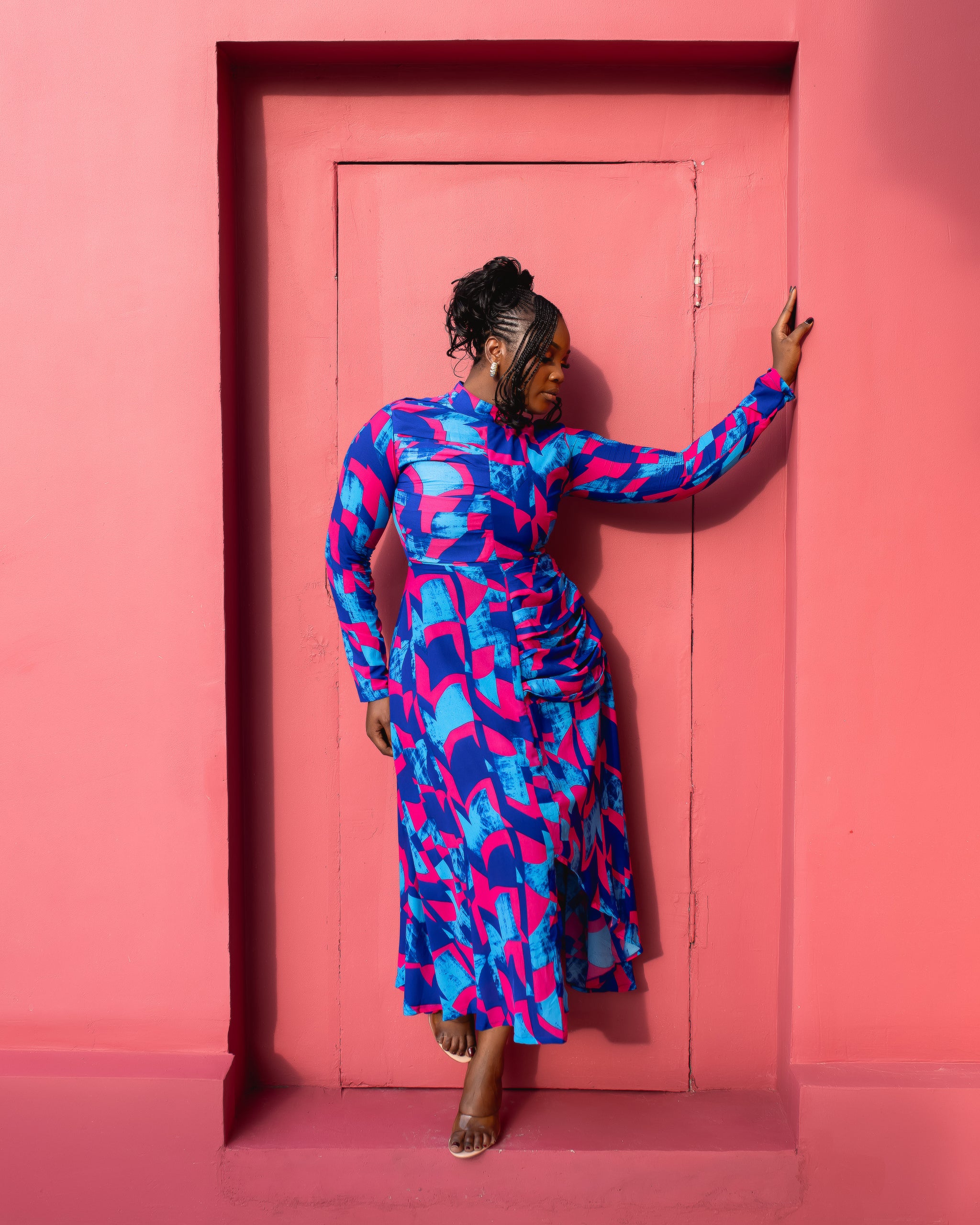Hazel Dress(Electric Bloom Print)