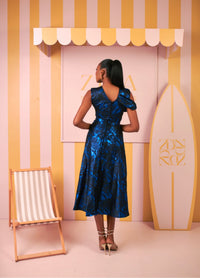 Olivia Skirt Set-Damask(Midnight Tide Print)