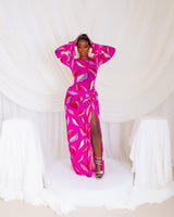 Milan Mesh Dress (Pinkaze)