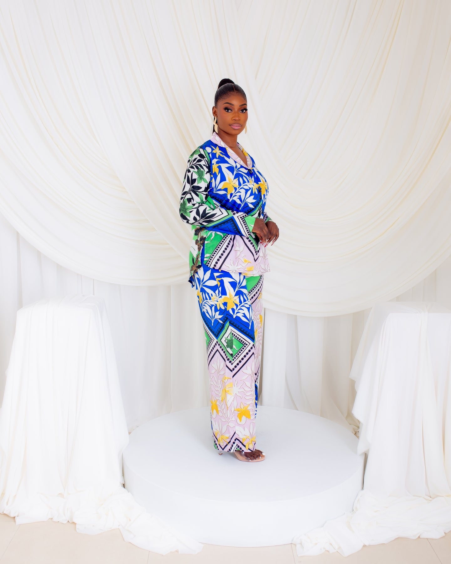 Silk Pj Set - Tropical Mosaic