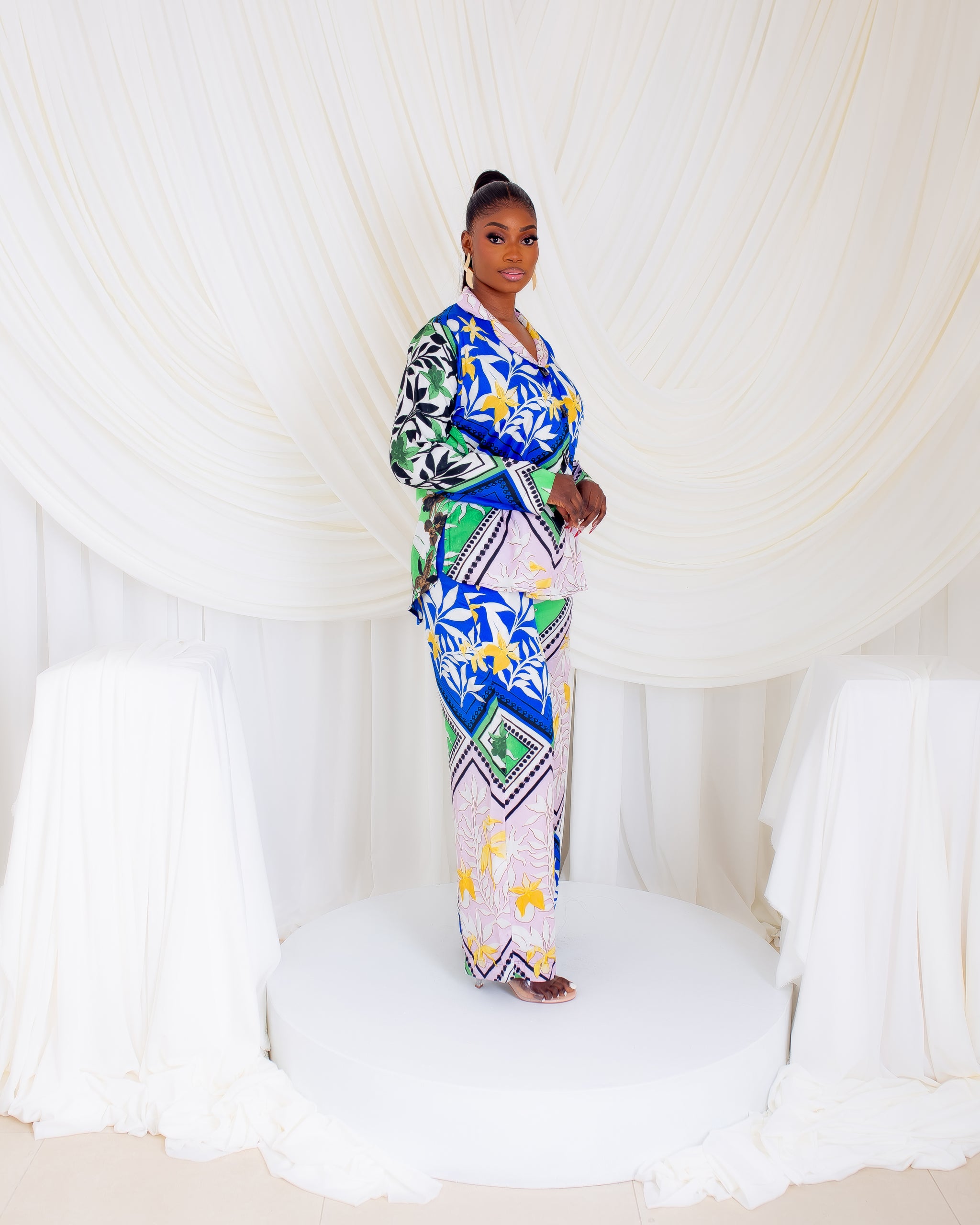 Silk Pj Set - Tropical Mosaic