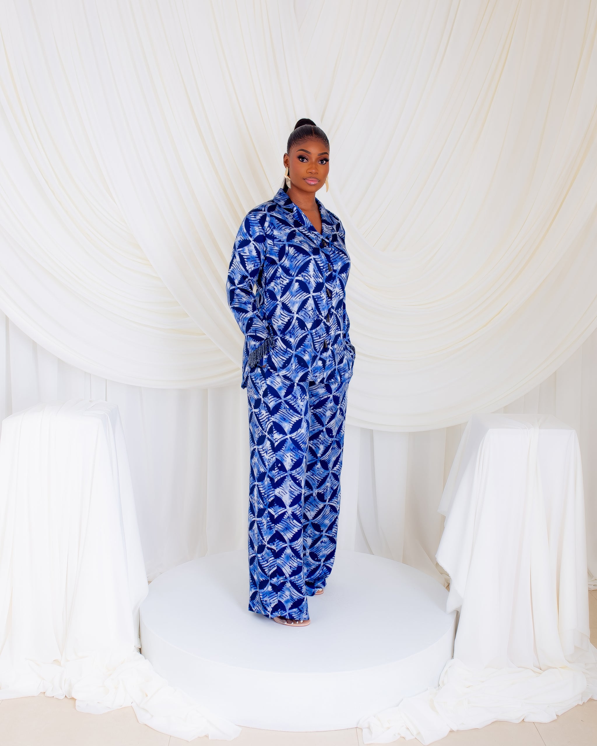 Autumn Crystal Sleeve PJ Set (Blue Bells)
