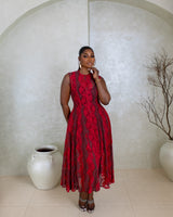 Ciel Lace Dress (Scarlet Noir Lace)