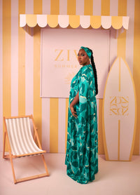 Aminah Silk Bubu (Tidal Reef Print)