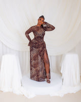 Milan Mesh Dress (Golden Wild)