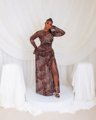 Milan Mesh Dress (Golden Wild)