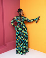 Neriah Dress (Aurora Tide Print)