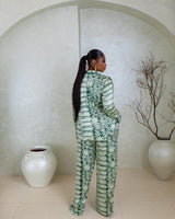 Silk PJ Set (Sage Orbit Print)