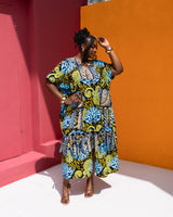 Ife Ankara Bubu(Lotus Mosaic Print)