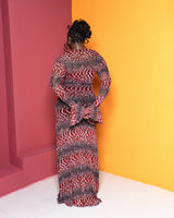 Milan Mesh Dress (Garnet Mirage Print)