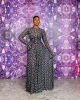 Neriah Mesh Dress (Ziva custom Print)