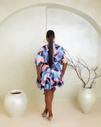 Porsha Playsuit Violet Geo