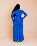 Milan Mesh Dress ( Blue Sapphire Ziva Print)