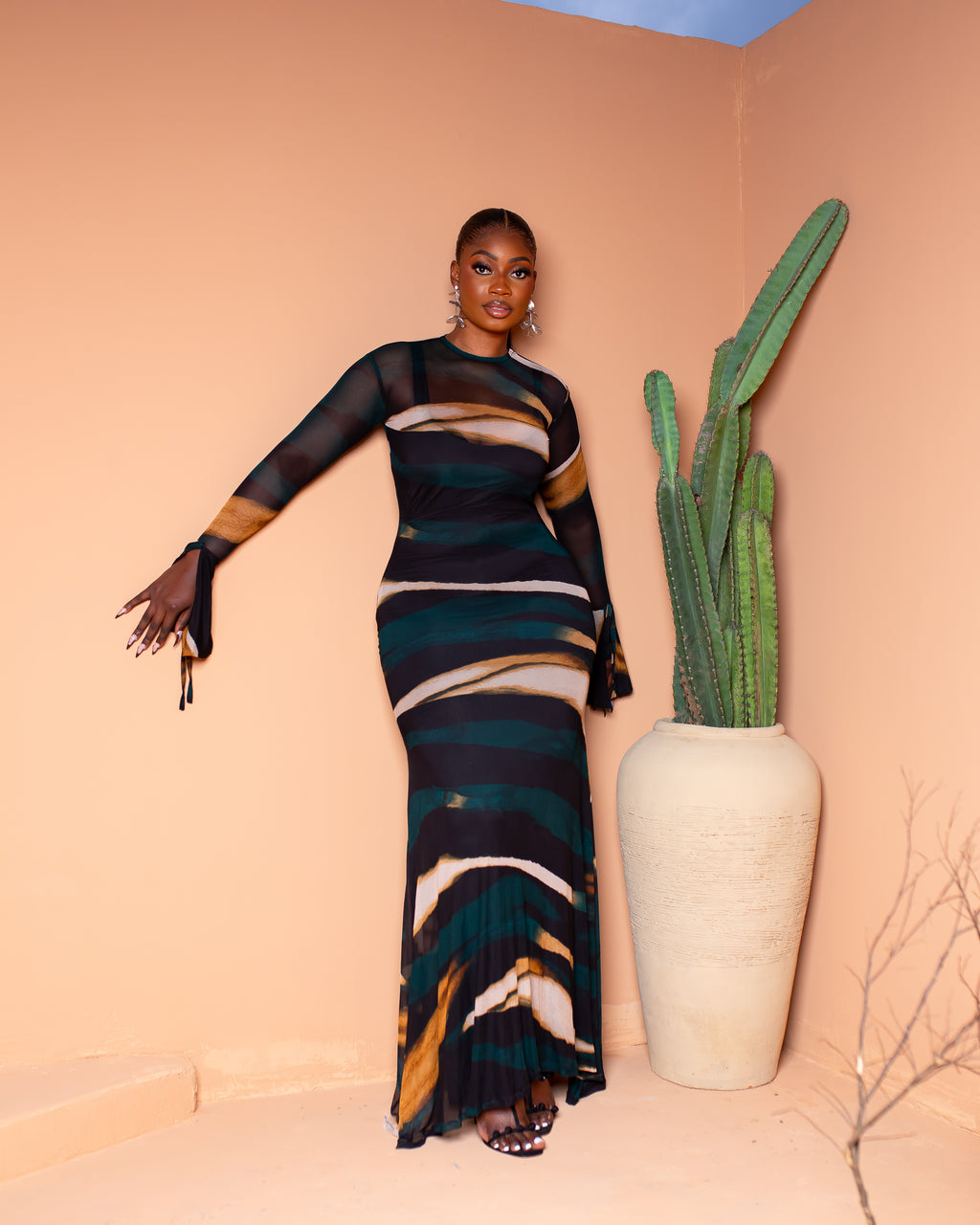 Vienna Mesh Dress (Desert Dusk)