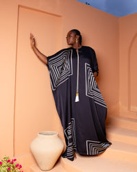 Tassle Silk Bubu ( Noir Geometry)