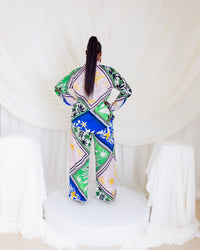 Silk Pj Set - Tropical Mosaic