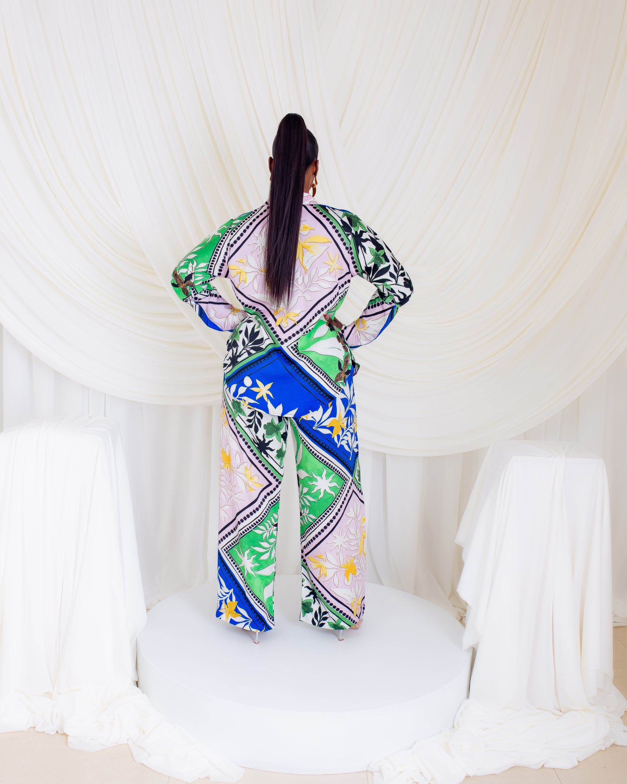 Silk Pj Set - Tropical Mosaic