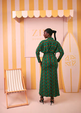 Velar Skirt Set (Emerald Mosaic Print)