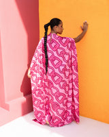 Aminah Silk Bubu(Pink Mosaic Print)