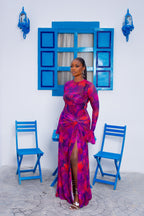 Milan Mesh Dress Purple Haze (Custom Print)