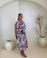 Nike Ankara Skirt Set(Savanna Leaf Print)