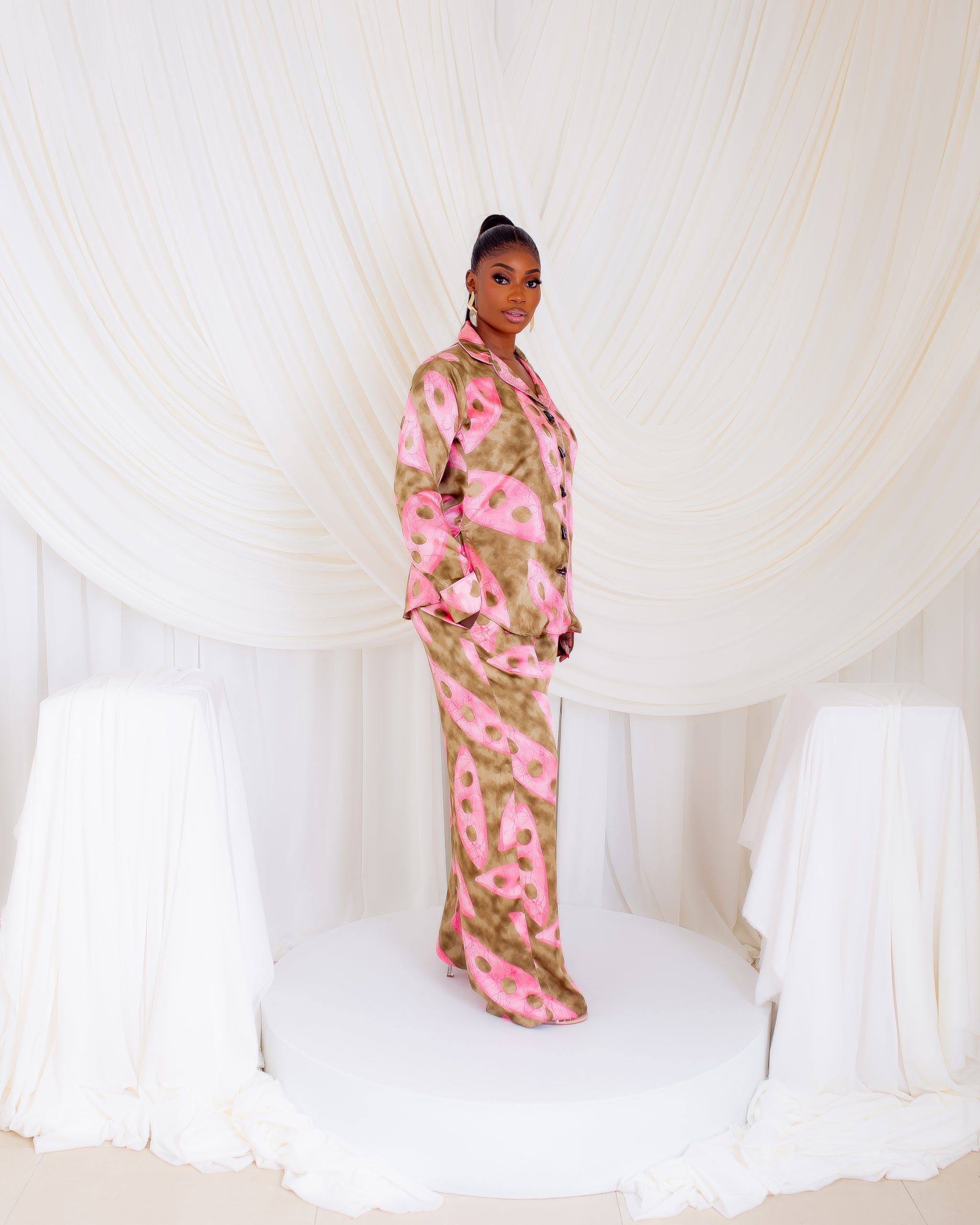 Silk Pj Set (Rosy Mirage)