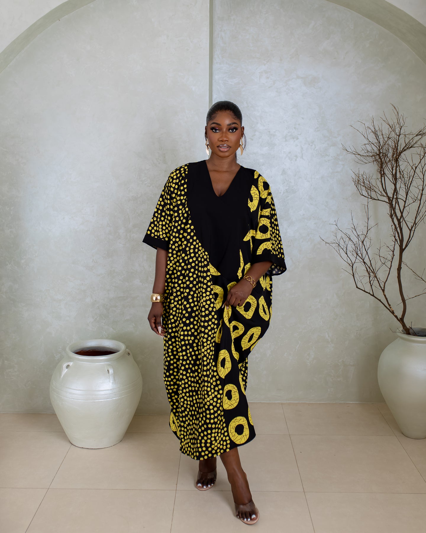 Short Tiffany Bubu ( Ring Dot Print)