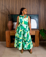 Elena Midi Dress (Green)