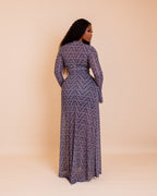 Milan Mesh Dress ( Grey Ziva Print)