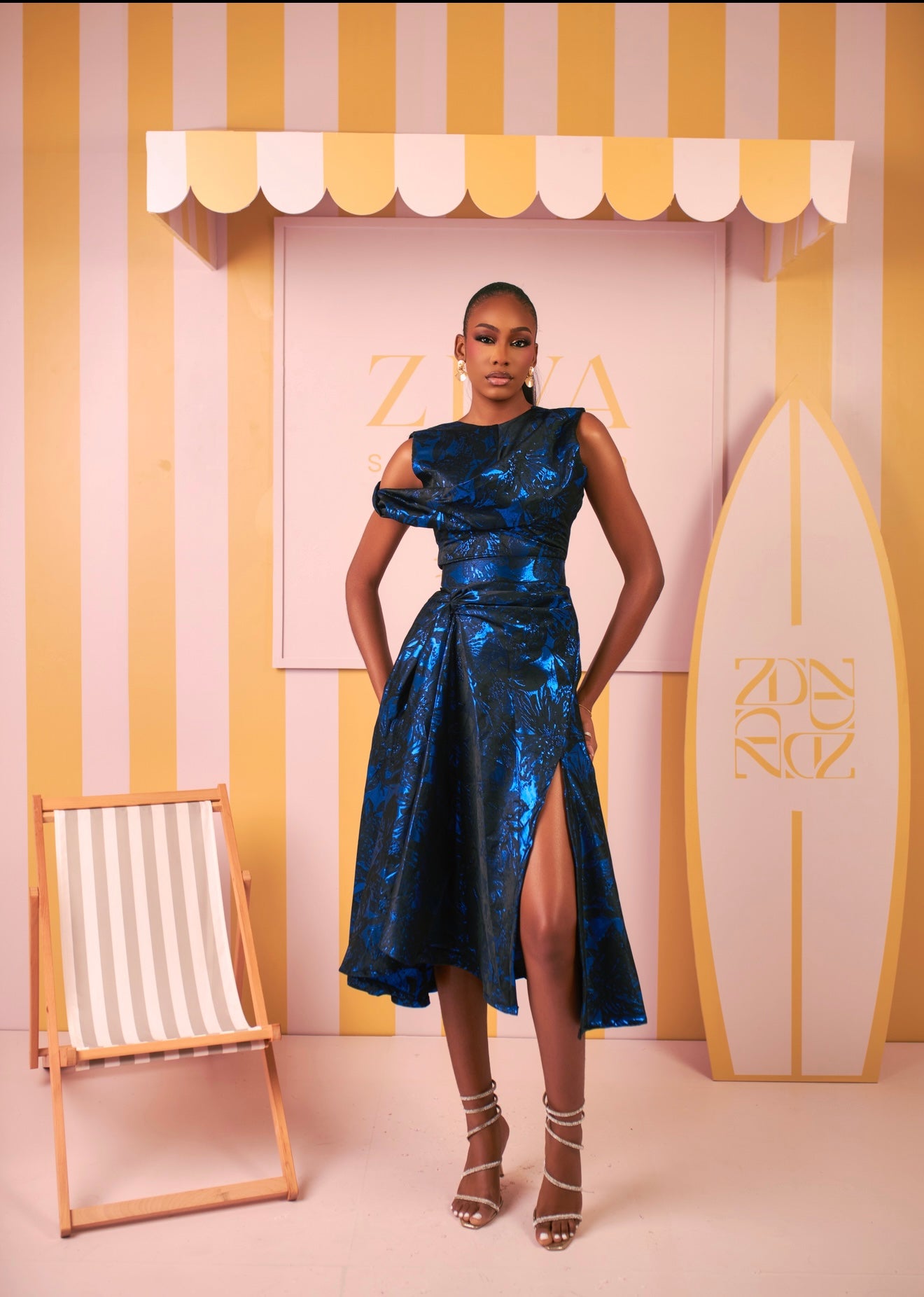 Olivia Skirt Set-Damask(Midnight Tide Print)