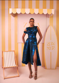 Olivia Skirt Set-Damask(Midnight Tide Print)