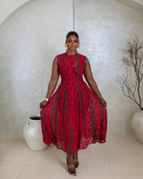 Ciel Lace Dress (Scarlet Noir Lace)