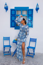 Milan Mesh Dress (Blue Mosaic)