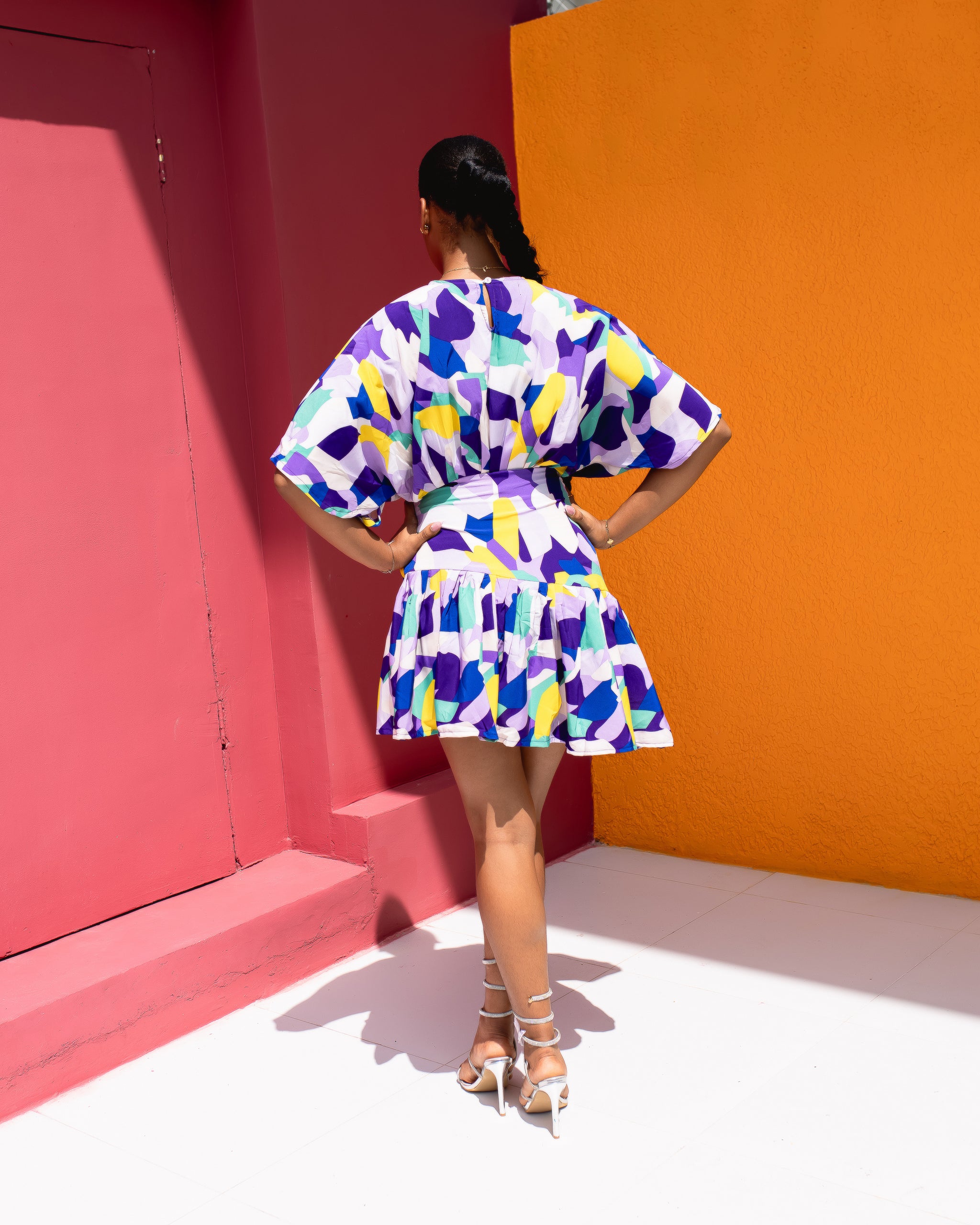 Porsha Playsuit(Amethyst Bloom Print)