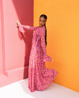 Neriah Mesh Dress(Petal Mosaic Print)