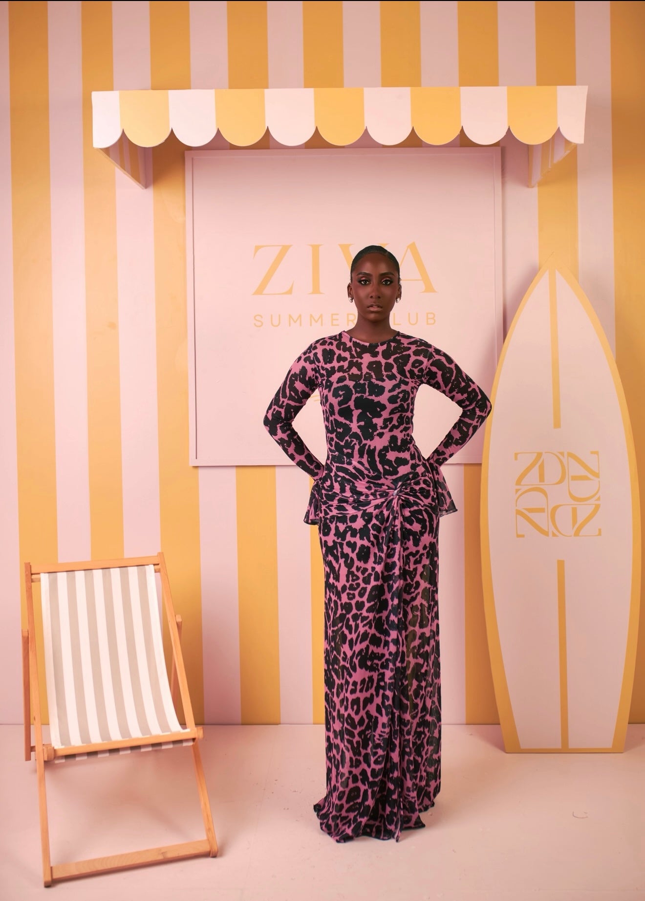 Milan Mesh Dress (Wild Orchid Print)