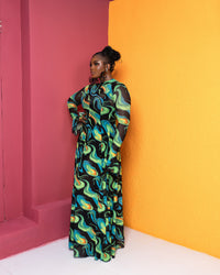 Neriah Dress (Aurora Tide Print)