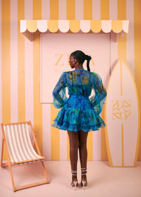 Ozinna Skirt Set (Ocean Bloom Print)