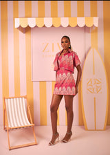 Nadia Jacket Dress Set (Petal Tide Print)