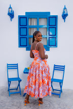 Marrakech Linen Dress (Capri Bloom)