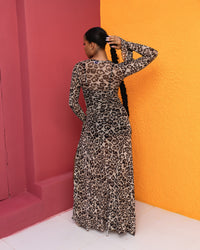Milan Mesh Dress (Wild Ember Print)