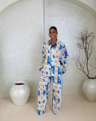 Pj Set (Azure Bloom print)