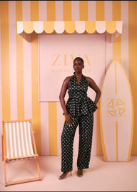 Solea Silk Set (Midnight Dot Print)