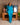 Silk PJ Trouser Set (Aqua Ziva Print)