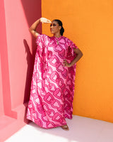 Aminah Silk Bubu(Pink Mosaic Print)