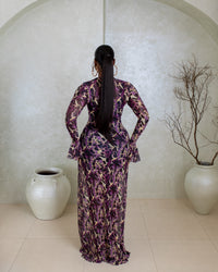 Milan Mesh Dress (Plum Mirage Print)